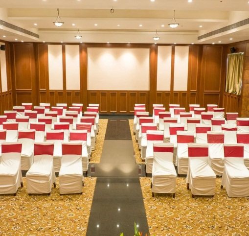 Seminar room set up for a corporate training